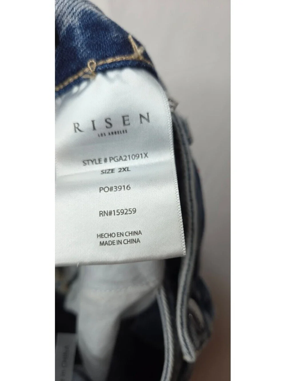 NWT Risen Star Shadow Mid Rise Boyfriend Jeans 2XL PGA21091X Distressed Plus